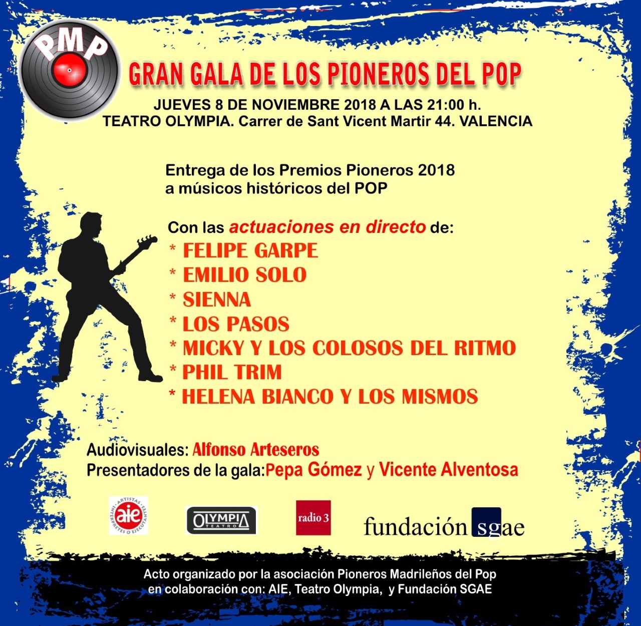 II Gala de los Premios Pioneros de PMP en el Teatro Olympia Valencia