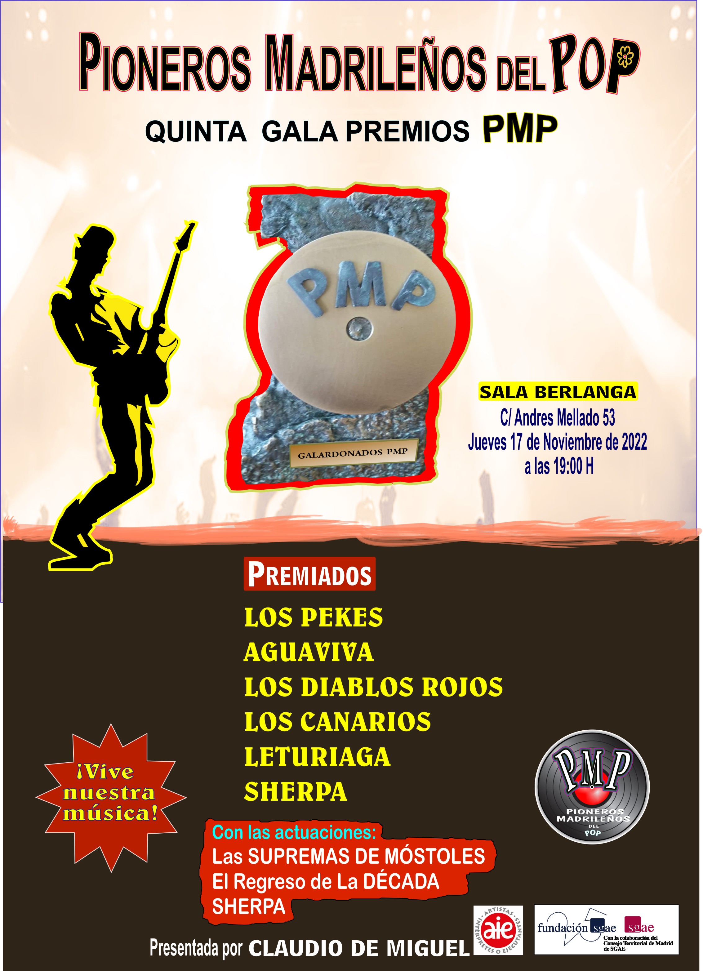 V Gala de premios pioneros PMP en la Sala Berlanga